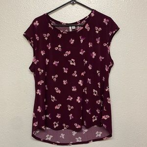 Purple floral shirt